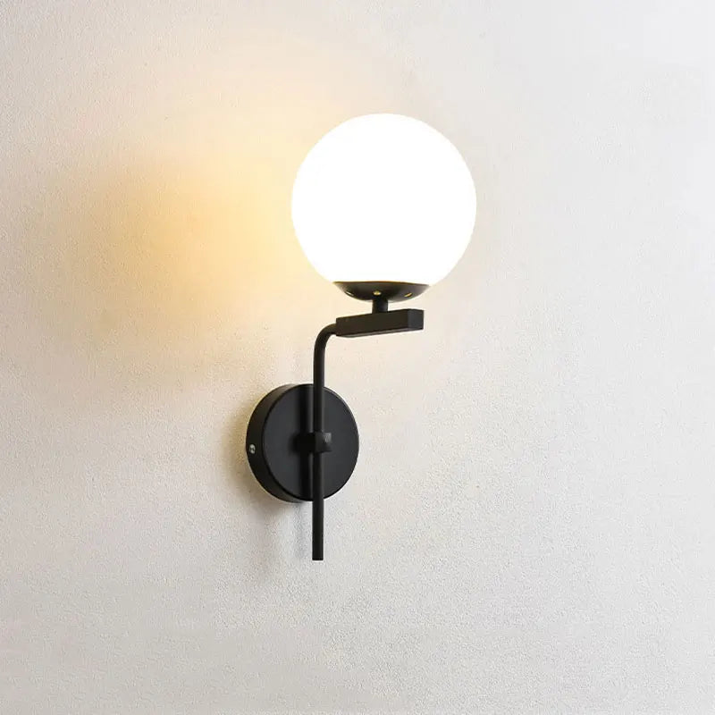 applique murale led moderne en forme de boule de verre pour décoration intérieure - vue 6 sur 10
