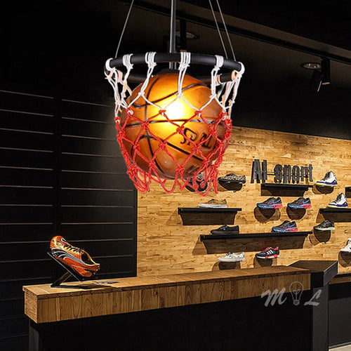 suspension en acrylique avec design panier de basket-ball - vue 4 sur 8