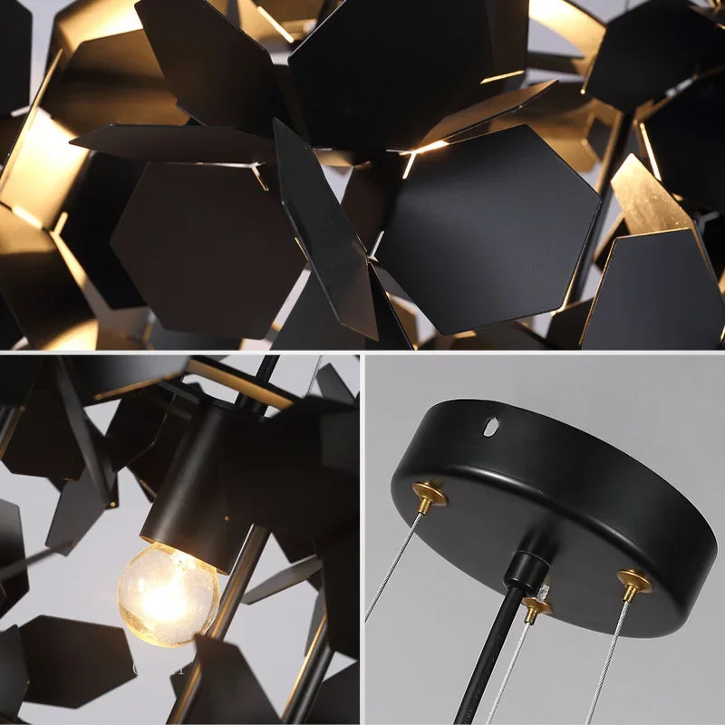 suspension moderne en fer design scandinave pour intérieur élégant - vue 5 sur 7