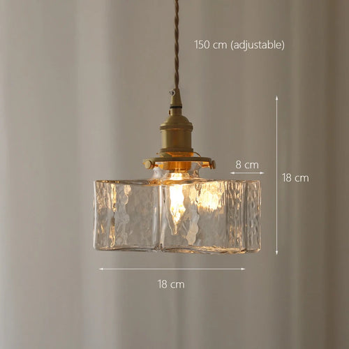 Moderner japanischer Glas-Kronleuchter mit LED-Beleuchtung - vue 10 sur 9
