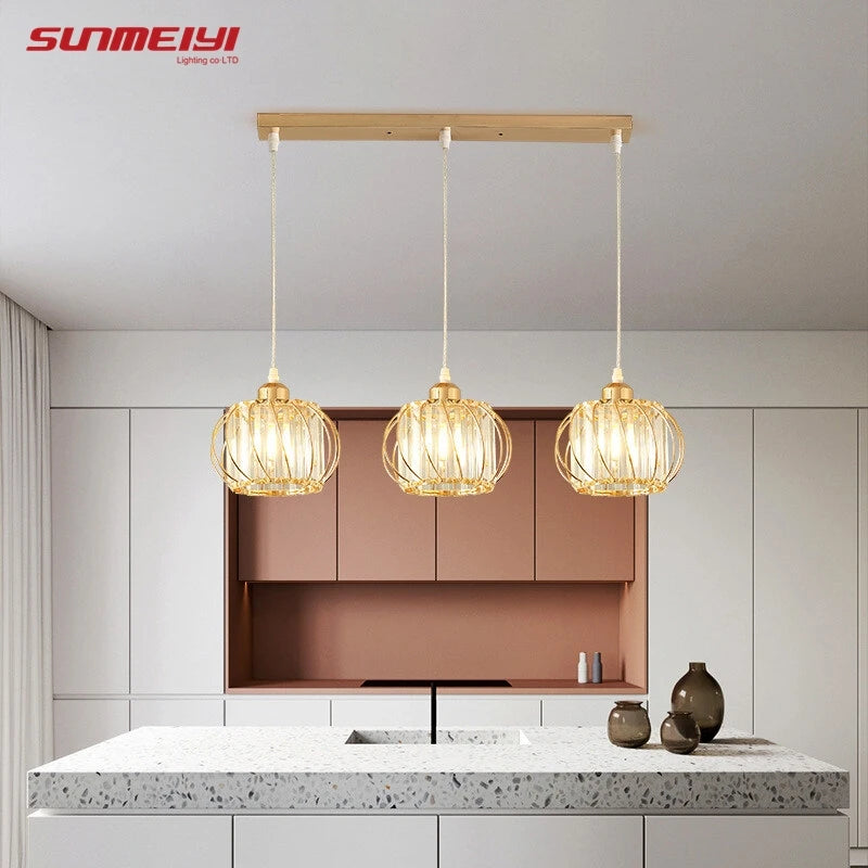 Suspension en cristal design pour décoration moderne intérieure