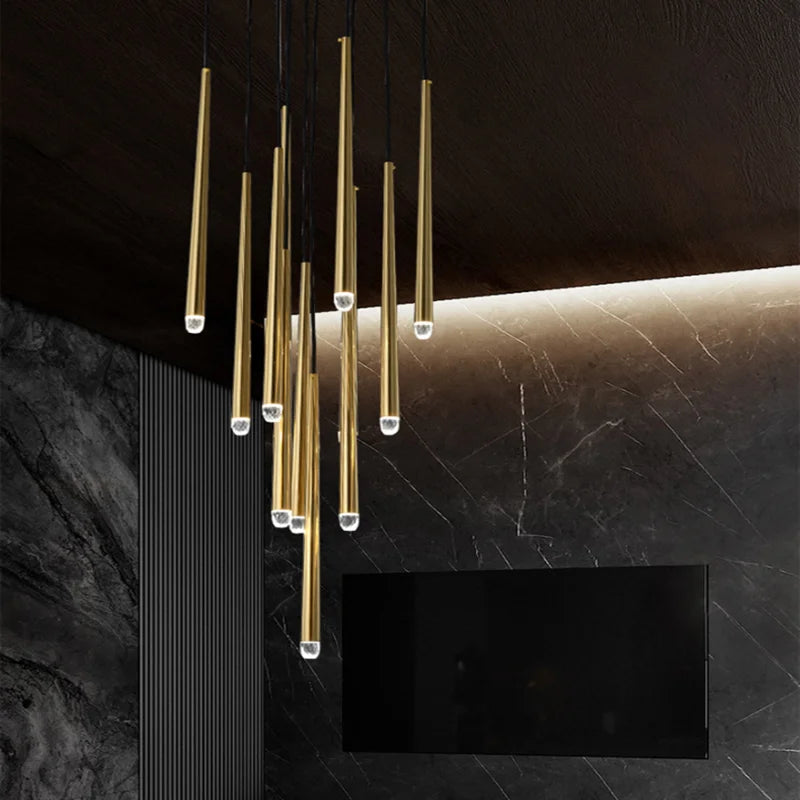 Postmoderner nordischer LED-Kronleuchter aus Kristall - vue 4 sur 17