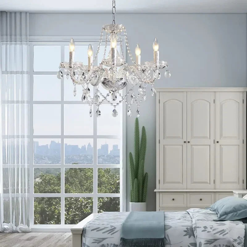 lustre en cristal moderne pour une décoration élégante et lumineuse - vue 4 sur 8