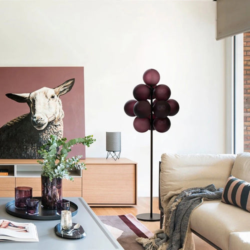 Kreativer Glas-Kronleuchter in Traubenform für modernes Interieur - vue 4 sur 15