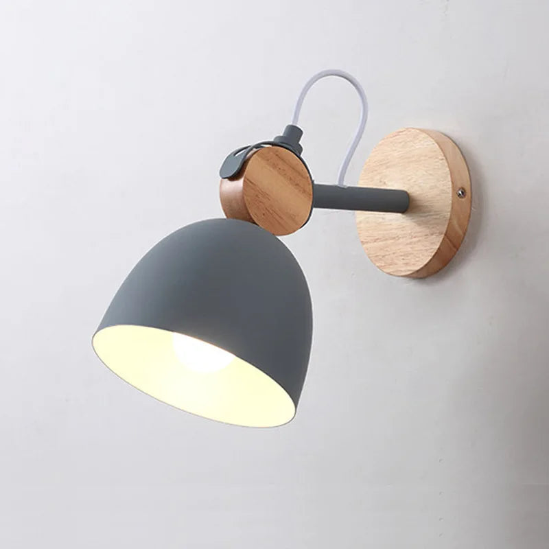 lampe de chevet style japonais éclairage mural intérieur nordique - vue 7 sur 11