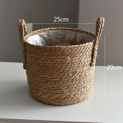 panier tissé à la main pour jardinage et rangement décoratif - vue 9 sur 11