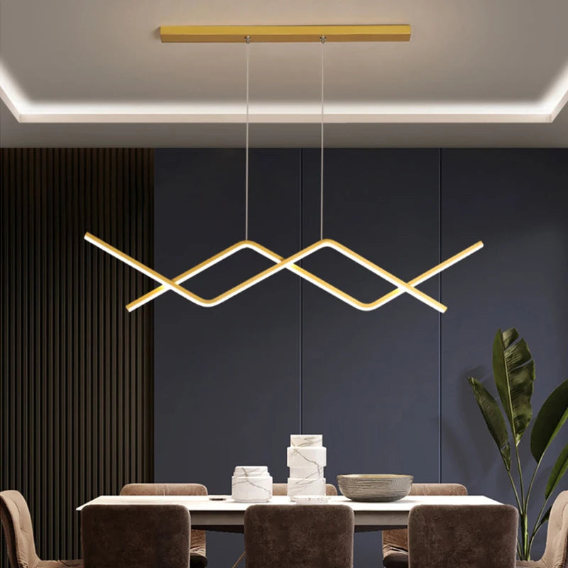 Lustre moderne à led avec télécommande pour intérieur élégant