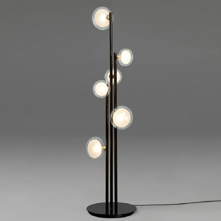 lampadaire rétro en verre design nordique pour décoration intérieure - vue 3 sur 7