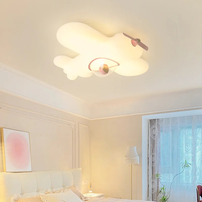 plafonnier led moderne pour chambre d'enfants en forme d'avion - vue 6 sur 11