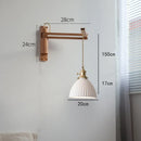 LED-Wandleuchte Retro Japanisch Teleskopisch aus Messing und Glas