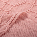 plaid tricot léger doux avec pompons style salon