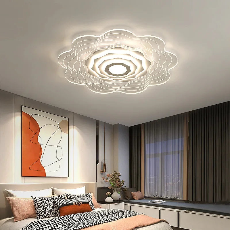 plafonnier led moderne en acrylique pour intérieur élégant - vue 4 sur 9