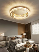 lustre en or et argent avec led dimmable rond