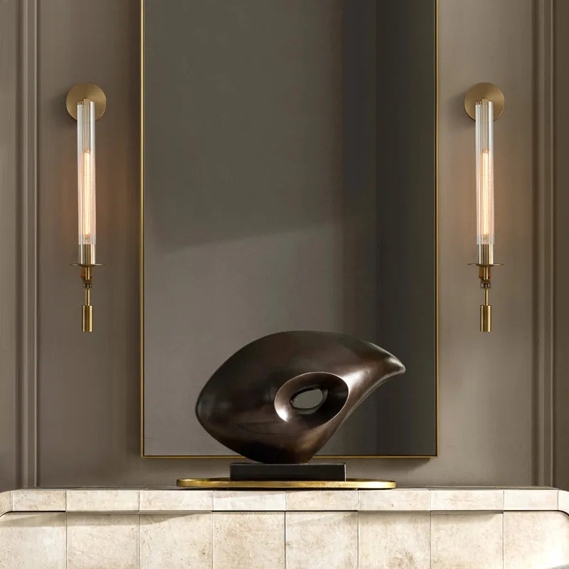 Applique murale LED modernes luminaire applique murale créative allée chambre salon décoration fond mur décor en laiton applique murale