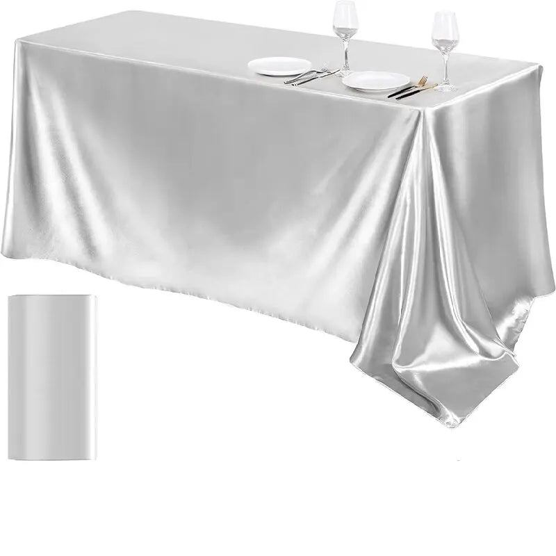Nappe satin douce decorative pour table fete mariage