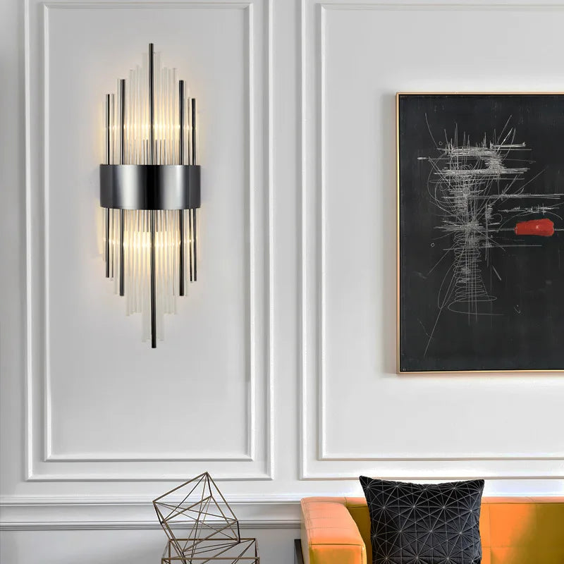 Elegante LED-Wandleuchte aus Kristall im nordischen Design - vue 4 sur 12