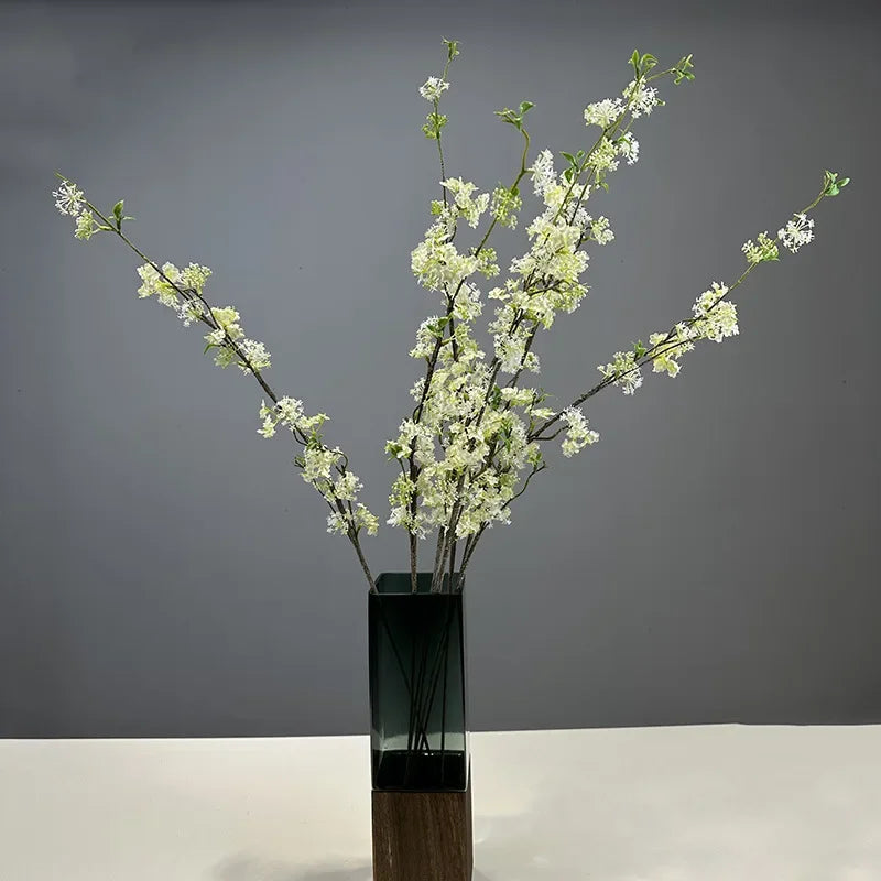 décoration de table en fleurs artificielles et saule neige - vue 2 sur 10