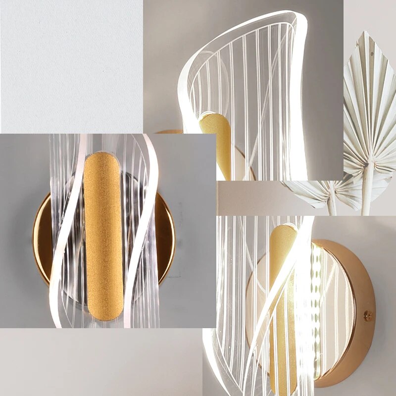 Applique murale moderne led acrylique salon intérieur chambre décoration