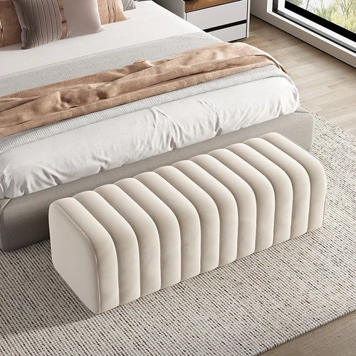 banc en velours nordique repose-pieds doux et élégant
