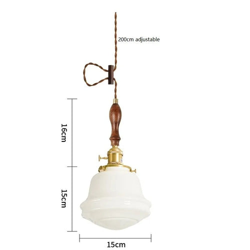LED-Pendelleuchte aus milchweißem Glas - vue 16 sur 30