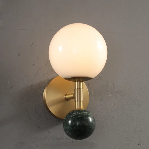 applique murale moderne en cuivre et marbre design créatif luxe - vue 5 sur 6