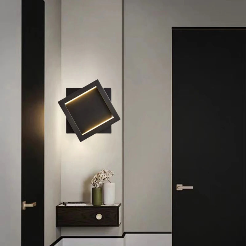 applique murale carrée modifiable en laiton pour décoration maison - vue 5 sur 8