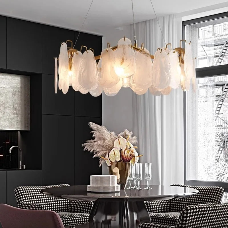 Suspension en verre fait main pour un intérieur luxueux