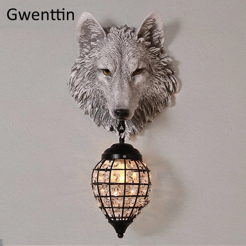 applique murale vintage en résine et cristal décorative pour intérieur industriel