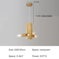 Nordische Pendelleuchte aus Holz für elegante Inneneinrichtung
