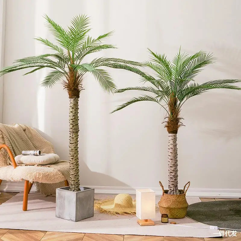 cocotier artificiel grande plante verte pour décoration intérieure - vue 4 sur 15