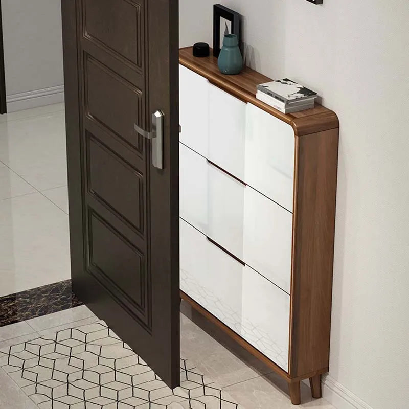 meuble à chaussures en bois design moderne gain de place luxe - vue 5 sur 22