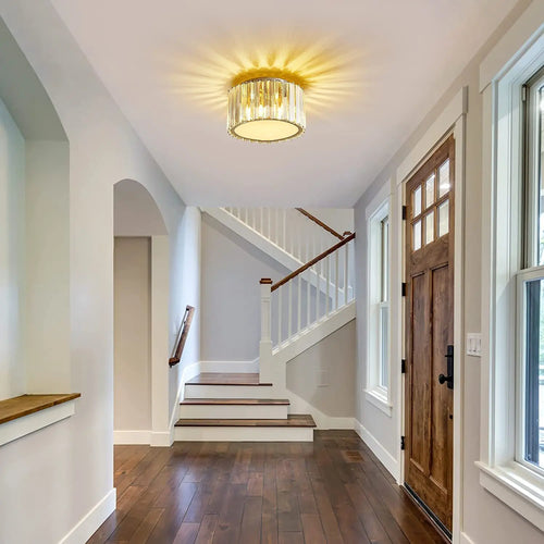 lustre en cristal led rond de luxe pour éclairage intérieur