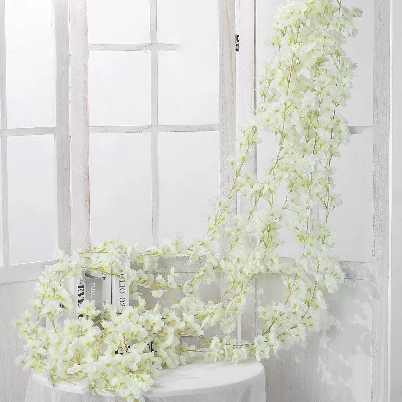 guirlande de fleurs artificielles pour décoration de mariage et intérieur - vue 10 sur 17