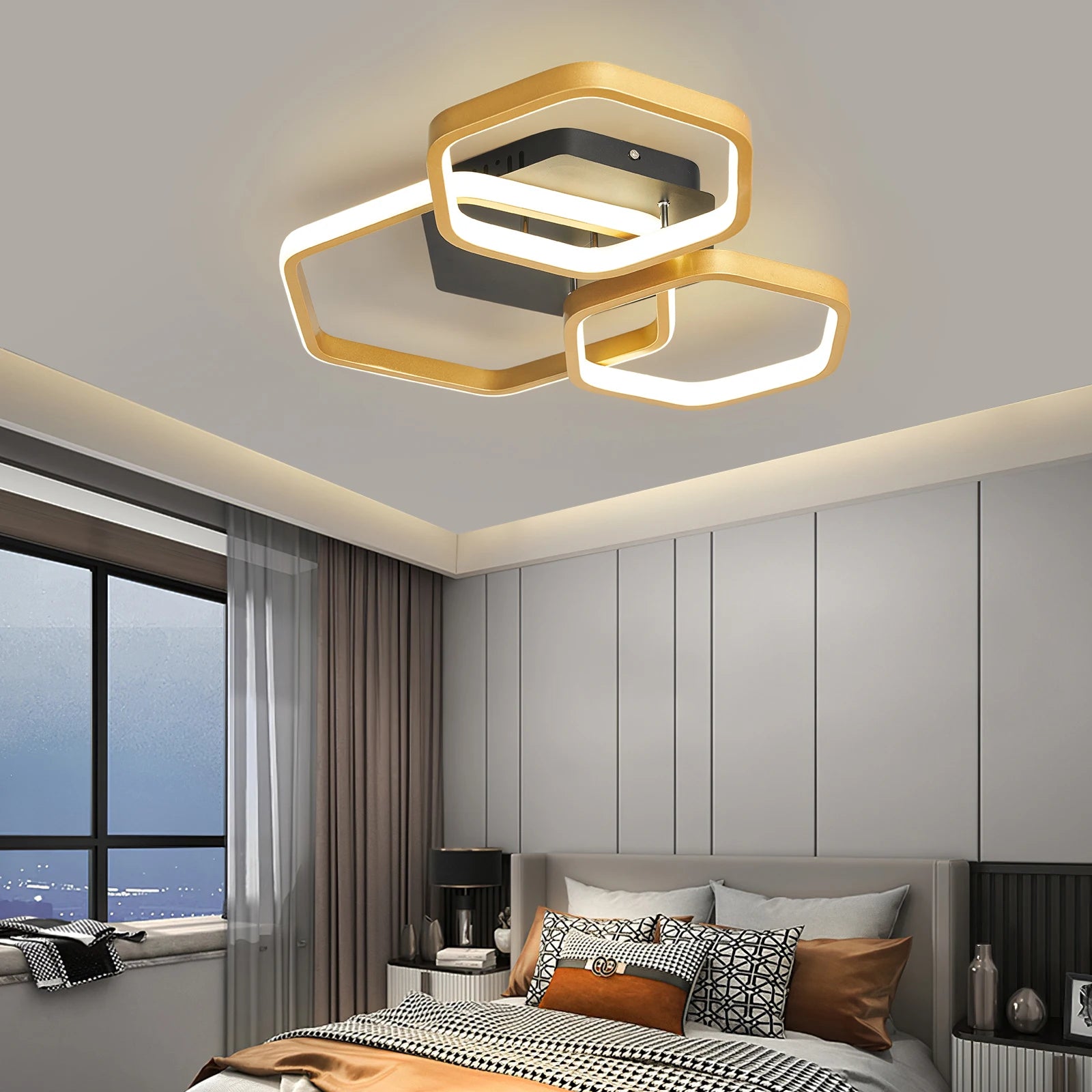 Modern Led Chandelier For Living Rooms, Bedrooms, Children's Rooms, Home Chandeliers, Working Together With Smart Home - vue 3 sur 9