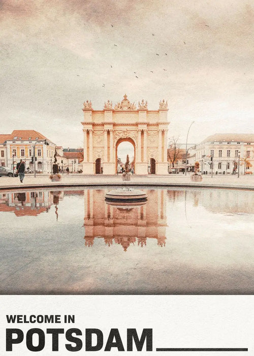 affiche de sites touristiques célèbres en villes allemandes