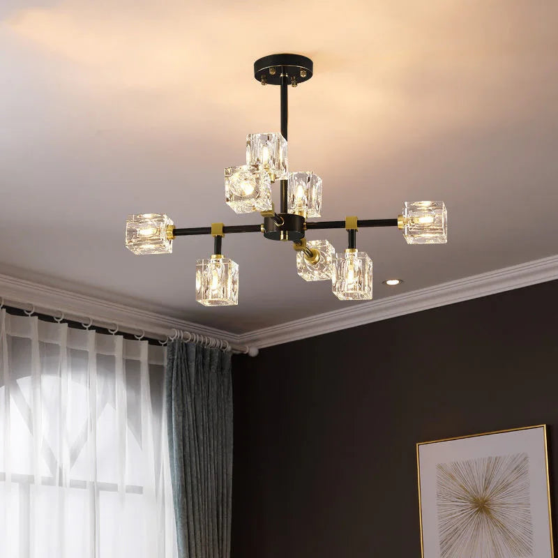 Modern Ceiling Crystal Chandelier Table, Restaurant, Kitchen Bar LED Chandelier Minimalist Home Decoration Light Luxury Crystal - vue 5 sur 20
