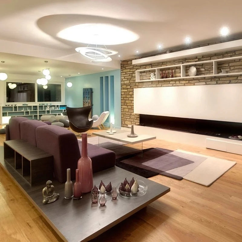 Moderne LED-Pendelleuchte im nordischen Stil mit Spiraldesign - vue 4 sur 6