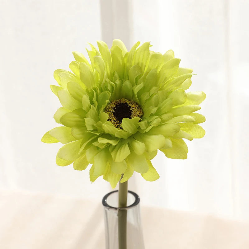 lot de têtes de fleurs artificielles gerbera pour décoration intérieure et extérieure - vue 11 sur 11