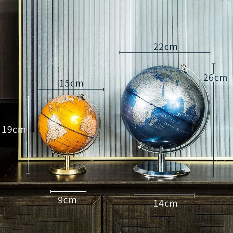 carte du globe rétro pour décoration éducative et géographique - vue 4 sur 9