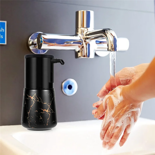 Automatic Soap Dispenser Kitchen, Foaming Soap Dispenser Bathroom, Foam Soap Dispenser Touchless for Bathroom Black - vue 7 sur 6