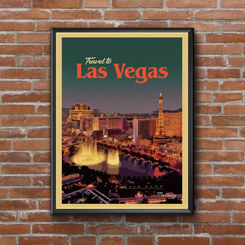 affiche vintage de voyage pour passionnés de tourisme