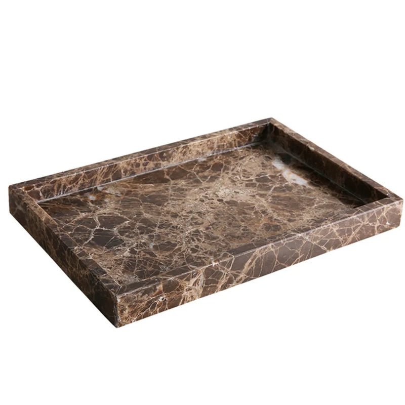boîte de rangement en travertin et marbre naturel luxe