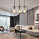 lustre créatif led moderne avec cadre métallique géométrique