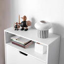 VASAGLE Shoe Cabinet with 2 Hinged Doors, Shoe Rack, Open Compartment, Adjustable Divider, 8-12 Pairs, for Small Entryway