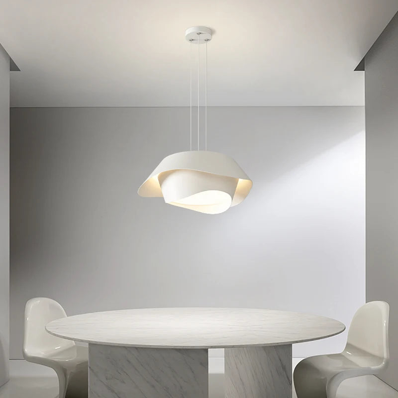 Moderne et Simple Art nordique créativité lait blanc livre chambre plafonnier ménage Restaurant suspension