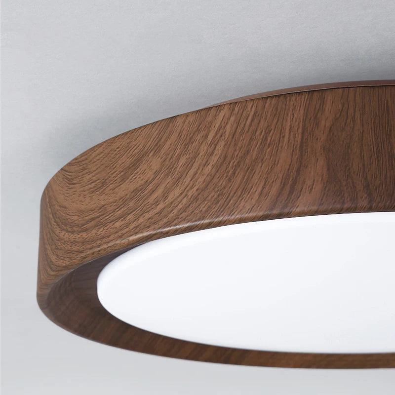 LED-Deckenleuchte Minimalistisch Moderne Holzoptik Kreativ - vue 6 sur 12