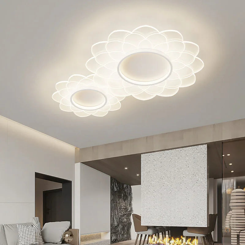 LED-Deckenleuchte Spot mit floralem Design aus Acryl für die Innendekoration - vue 5 sur 12