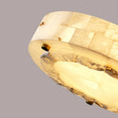 plafonnier luxueux en marbre naturel suspendu grand luminaire