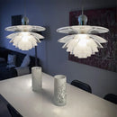lustre en acrylique/verre moderne led en forme de pomme de pin