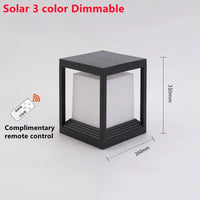 lampe de jardin solaire avec intensité variable et télécommande